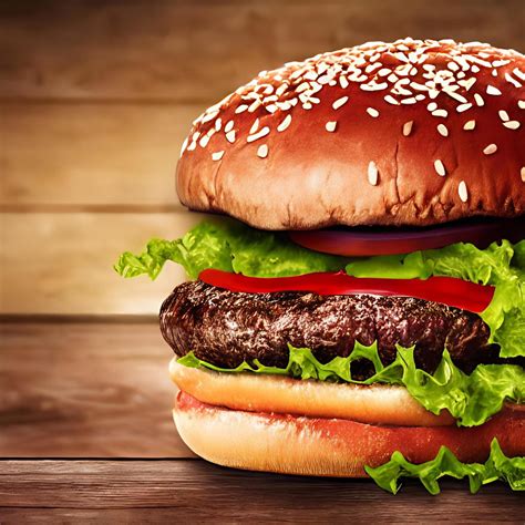 Gourmet fresh delicious homemade hamburger. 14001881 Stock Photo at ...