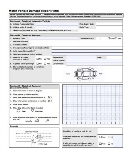 Car Damage Report Template 5 Professional Templates Business