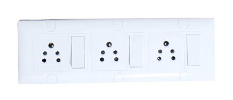 5 Amps Modular Power Stripextension Box With Three Switches And Three Sockets And 3 Core Cable