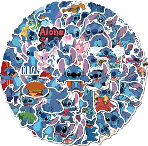 Pcs Cartoon Lilo And Stitch Stickers For Water Bottles Laptop