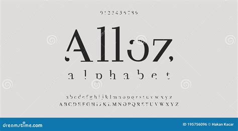 Carattere E Numero Di Lettere Alfabetiche Eleganti Classico Per