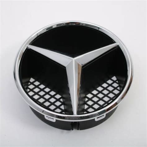 For Mercedes Benz C W Front Grill Badge Chrome Star Emblem Snap Clip