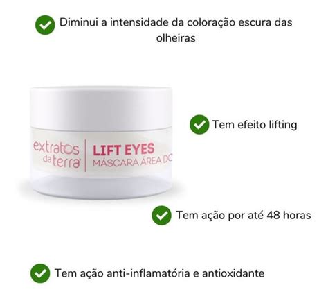 Máscara Área Dos Olhos Lift Eyes Olheiras Extratos Da Terra MercadoLivre