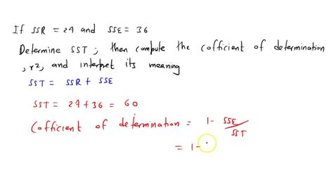 VIDEO Solution If SSR 24 And SSE 36 Determine SST Then Compute