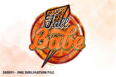 Fall Babe Leopard Lightning Bolt PNG Afbeelding Door CrazyCatPrints Creative Fabrica