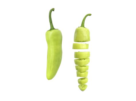Sliced Green Hot Chili Peppers Transparent Background 24851170 PNG