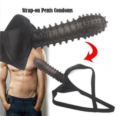 Unisex Wearable Dildo Condoms Strap On Realistic Penis Condoms Harness Toys Eur Picclick Fr