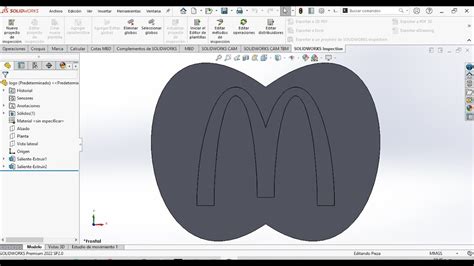 Simulaci N De Fresado Del Logo De Mcdonald S En Solidworks Cam Youtube