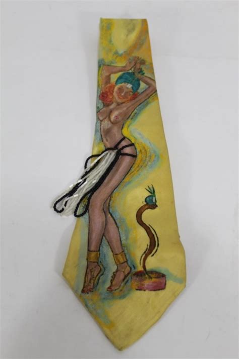Lot Hand Painted Hoochie Coochie Nude Dancer Tie