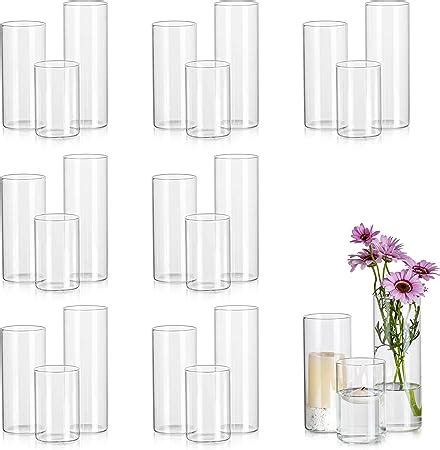 Amazon De Glasseam Deko Vase Glasvase Sch Ne Blumenvasen Set St Ck