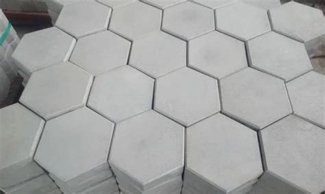 Grey Hexagonal Paver Block Material Concrete Thickness Mm At Rs