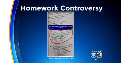 Sexual Assault Question Part Of Math Homework Assignment Cbs Pittsburgh