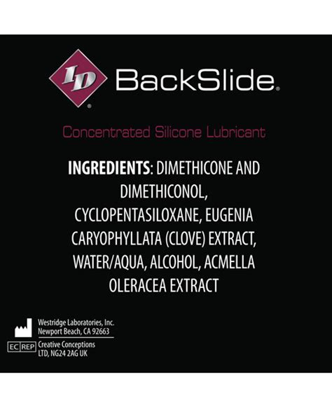 ID Backslide Anal Lubricant 2 2 Oz Chute Store
