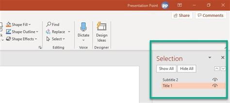 powerpoint selection pane presentationpoint
