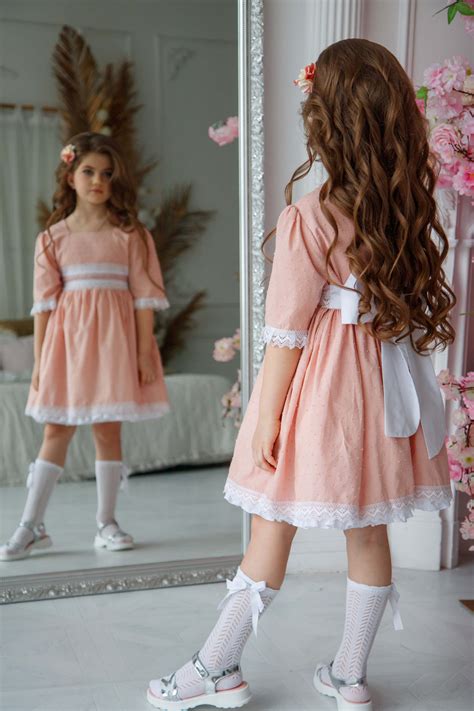 Легкое платье пудровое Lolattes в интернет магазине anjkids.ru