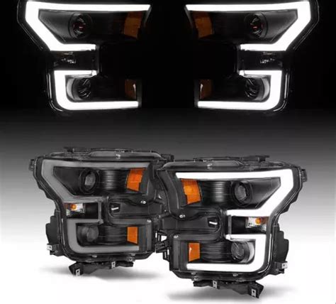 Faros Ford Lobo F150 2015 2016 2017 Led Bar Lupa Negros Meses Sin