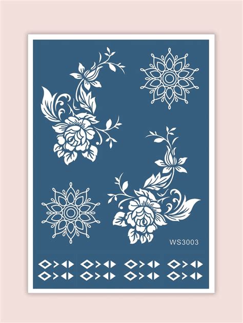 Extra large henna mehndi tattoo kit 5 natural henna cones design