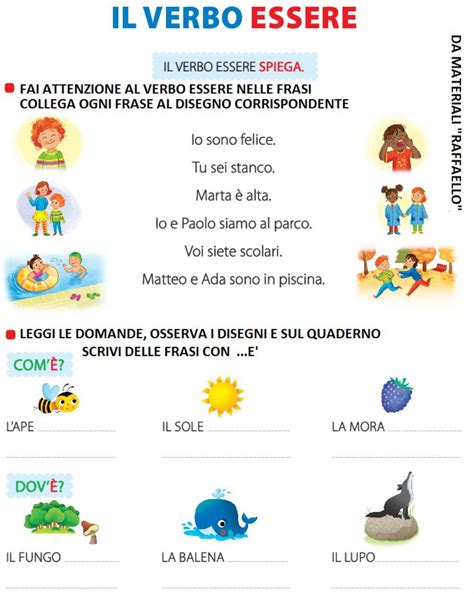 Verbo Essere Interactive Worksheet Italian Language Learning