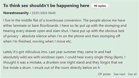 I Don T Think My Upstairs Neighbours Should Have Sex In Their Flat Big World Tale