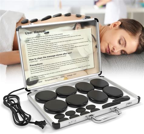 Amazon Hot Stones Massage Set Pcs Basalt Hot Stones With Heater Kit For SPA Portable