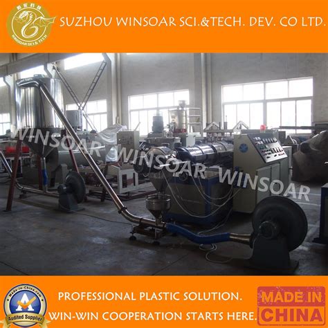 Plastic Hot Cutting Pvc Pelletizing Granulating Line For Pipe Fittings Pvc Pelletizing Line