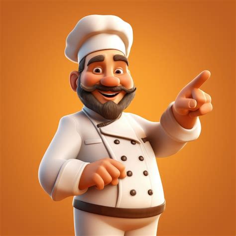 Premium Ai Image The Culinary Maestro A 3d Master Cook Guiding The