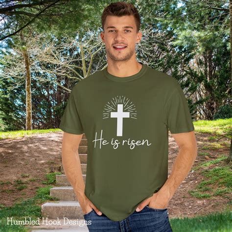 Comfort Colors 1717 T Shirt He Is Risen Shirt Easter Tee Unisex