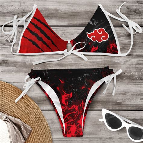 Naruto Swimsuits Naruto Akatsuki Pride Bikini Swimsuit Fdm Anime Swimsuits