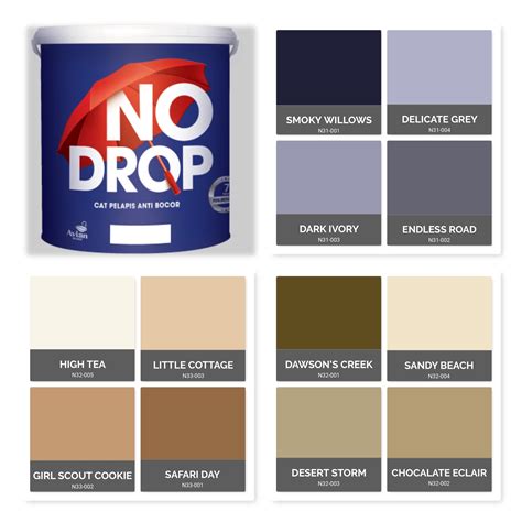 detail contoh warna  drop koleksi nomer