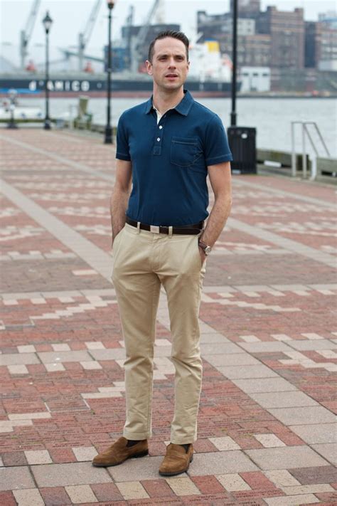 Essential Khaki Chinos Part 2 Of 3 Chinos Men Outfit Blue Shirt Men