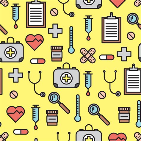 Seamless Medical Pattern 12473278 Vector Art At Vecteezy