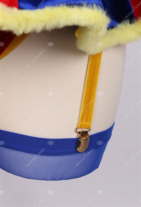 Plus Size Tadc Clown Derivative Sexy Lingerie Suit Blue Red Bodysuit And Mini Skirt With