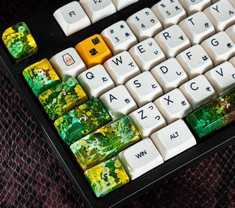 Green Spacebar Resin Keycap Artisan Keycap Handmade SA and | Etsy