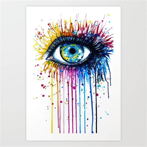 "Rainbow Eye" Art Print by PeeGeeArts | Society6