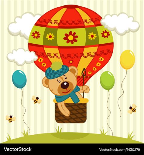 Мишка с шариками рисунок (Много фото) - drawpics.ru