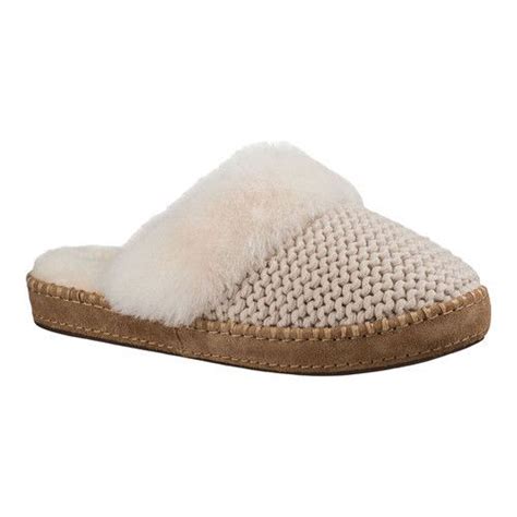 Womens Ugg Aira Knit Scuff Cream Slippers