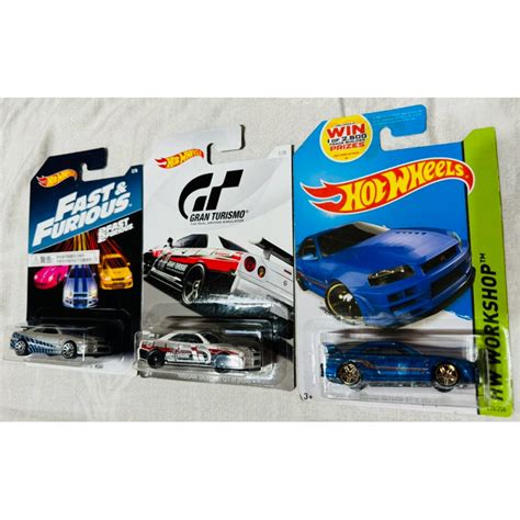 風火輪 Hot wheels NISSAN GTR R 東瀛戰神 哥吉拉 玩命關頭 車合售 蝦皮購物