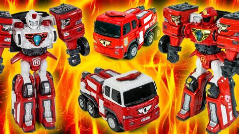 Tobot Rescue R Vs Tobot R Firetruck Toy Transformation Youtube