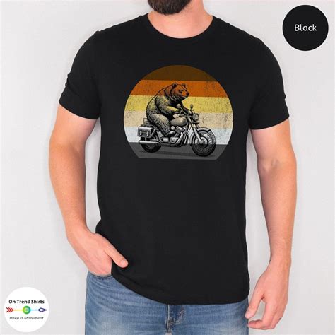Retro Gay Bear Shirt Vintage Bear Pride Shirt Bear Flag Sunset Shirt Gay Bears Motorcycle