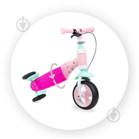 ᐉ Самокат-беговел MoMi Elios 2 в 1 pink розовый ROBI00030 • Купить в ...