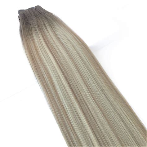 Rooted Light Dimensional Blonde Hand Tied Weft 22 Kesh Hair Extensions