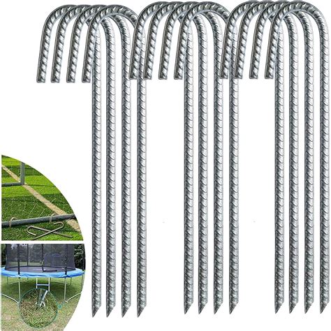 Garden Rebar Stakes High Thick J Hook Heavy Duty Galvanized Steel