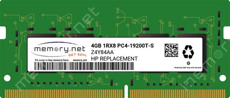 Z4Y84AA - HP 1x 4GB DDR4-2400 SODIMM PC4-19200T-S Single Rank x8 ...