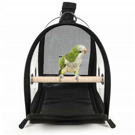 Portable Bird Parrot Travel Cage Clear Lightweight Breathable