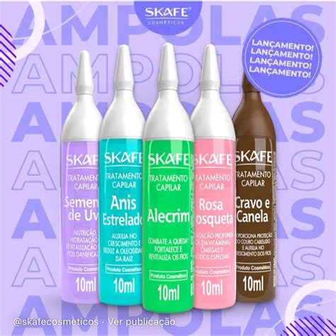 Ampolas De Tratamento Capilar - Ampolas de tratamento capilar Skafe - 10ml | Shopee Brasil
