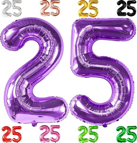 Amazon KatchOn Purple 25 Balloon Numbers 40 Inch 25th