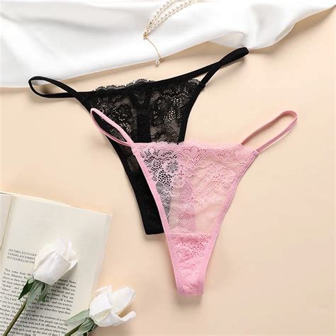 Roupa Interior Feminina Sexy Em Renda Lingerie Em Perspectiva Tanga