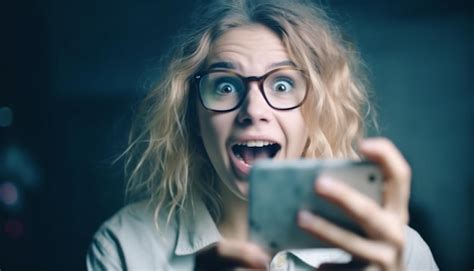 Femme Blonde Souriante Tenant Un Téléphone Prenant Un Selfie Généré Par L ia Photo Gratuite