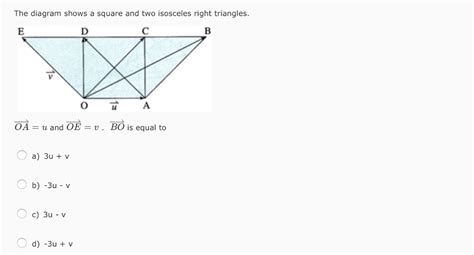 Solved The Diagram Shows A Square And Two Isosceles Right Chegg