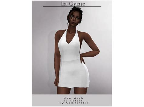 The Sims Resource Halterneck Dress D